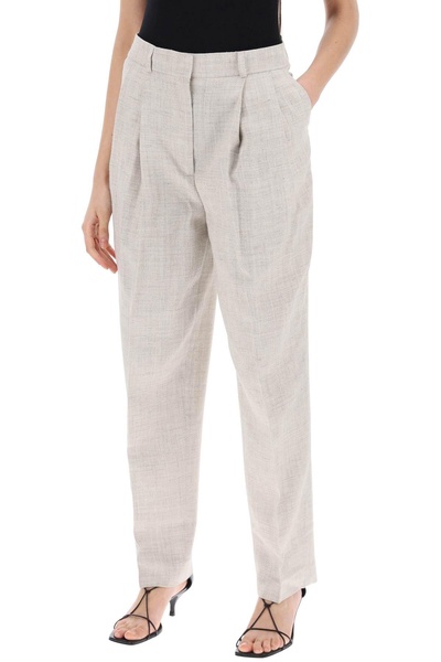 tailored trousers with double pleat