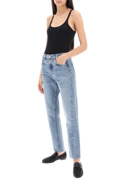 twisted seam cropped jeans