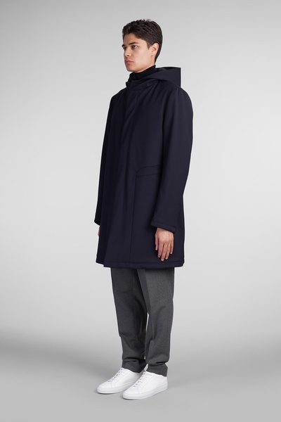 Tagliatore Clift Tr Coat in Blue