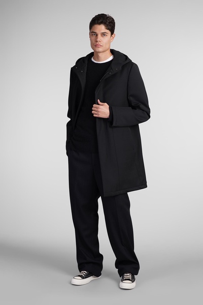 Tagliatore Clift Tr Coat in Black