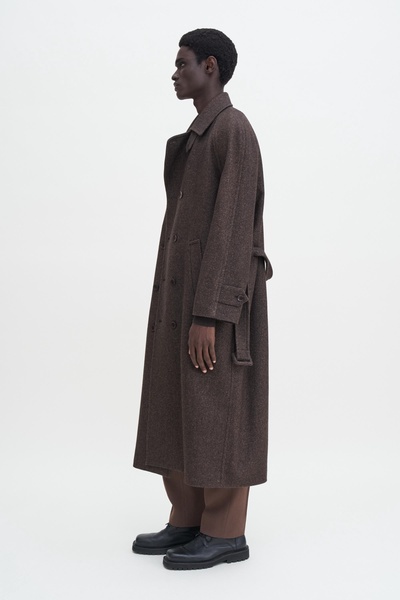 Double Breasted Wool Trench Coat