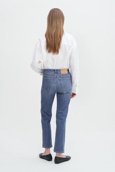 Stella Cropped Mid Blue Wash