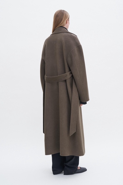 Belted Double Face Wool Coat