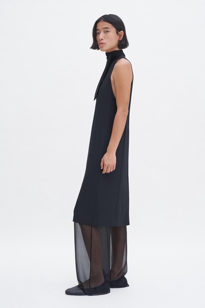 Contrast V-Neck Dress