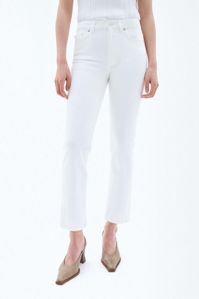 Stella Cropped White Wash