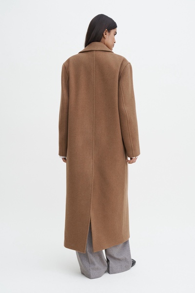 Double Breasted Brushed Wool Coat