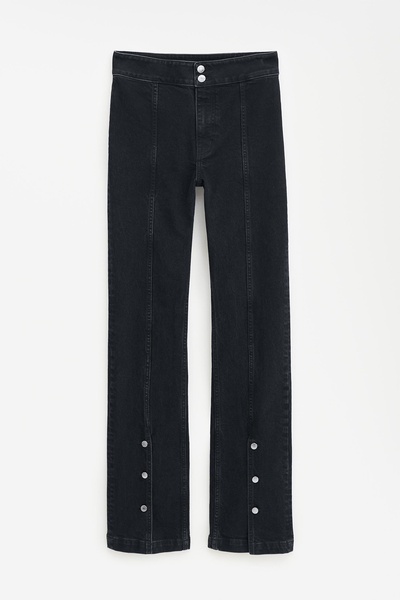 90s Stretch Button Front Jeans