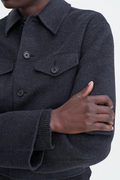 Short Wool Cashmere Jacket