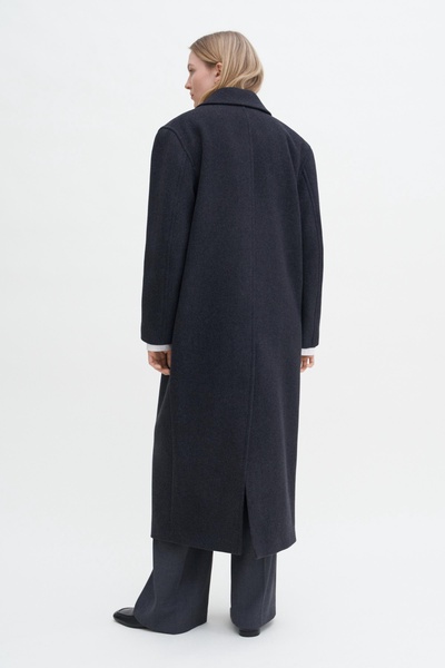 Double Breasted Brushed Wool Coat