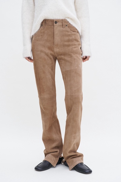 Suede Five Pocket Trousers