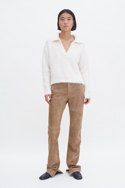 Suede Five Pocket Trousers