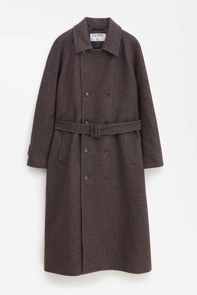 Double Breasted Wool Trench Coat