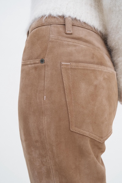 Suede Five Pocket Trousers