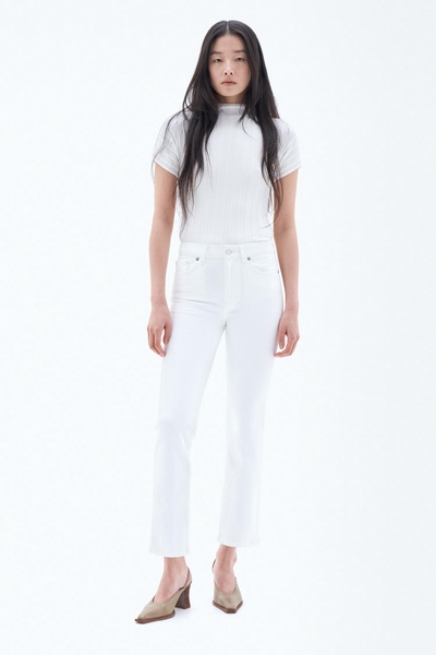 Stella Cropped White Wash