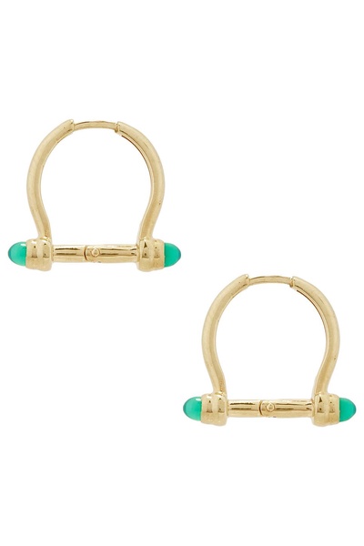 Barbell Huggie Earrings