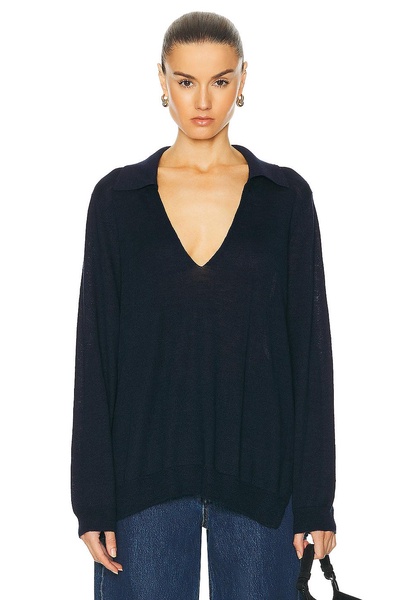 Eve V Neck Polo Sweater