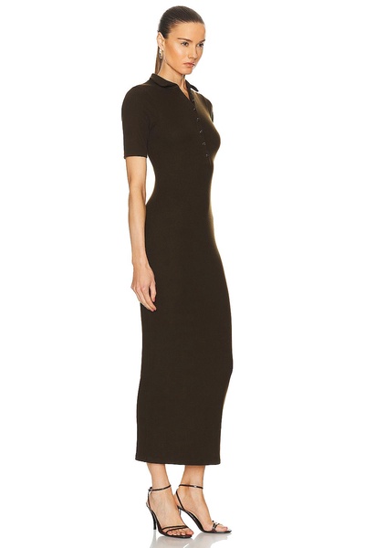 Rib Polo Maxi Dress