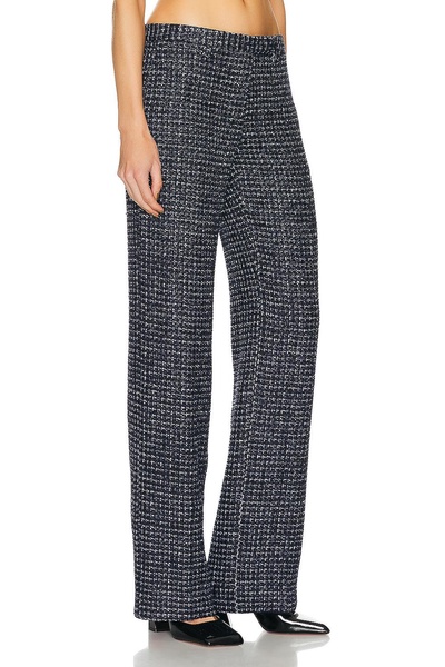 Sequin Checked Tweed Trouser