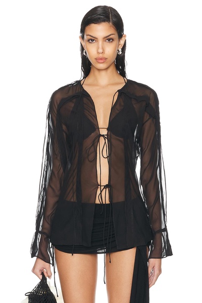 Floating Sheer Lapped Shirt