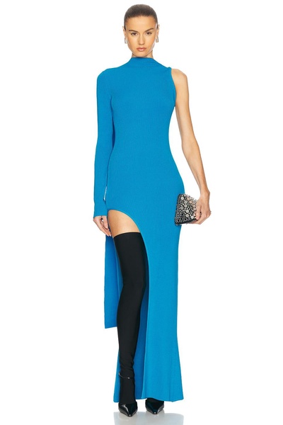 Asymmetric Cut One Sleeve Dress