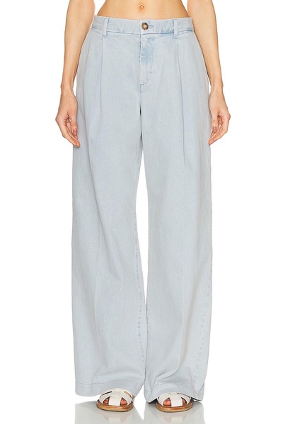 Pleated Denim Trouser