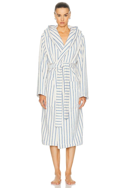 Hooded Stripe Bathrobe