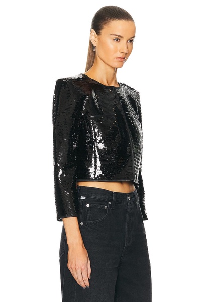 Square Shoulder Sequin Jacket