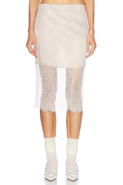 Sheer Lace Slip Skirt