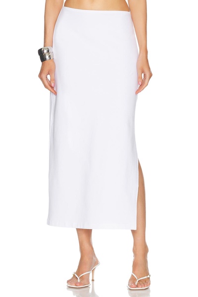 Side Slit Midcalf Skirt