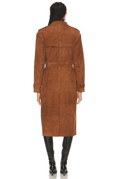 Suede Trench Coat