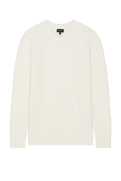 Boucle Half Diamond Crew Sweater