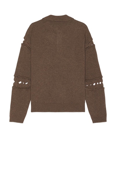 Cut Out Polo Sweater