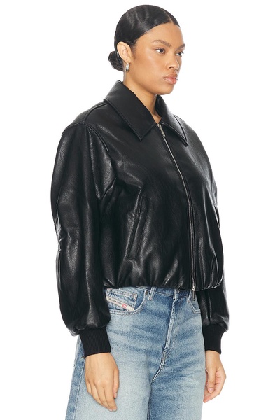 Frida Vegan Leather Bomber Jacket