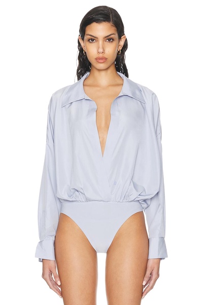 Super Oversized Boyfriend Shirt Bodysuit