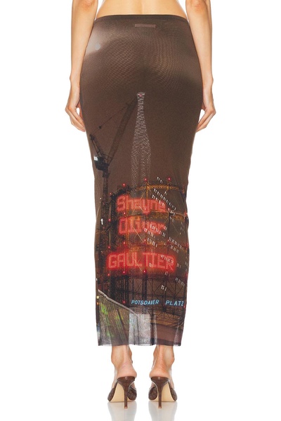 X Shayne Oliver Mesh City Long Skirt