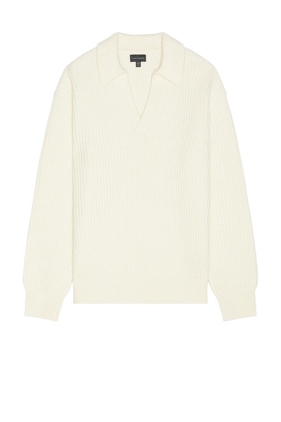 Open Collar Rib Sweater