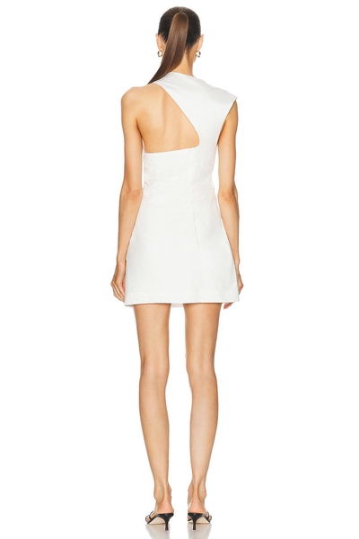 Asymmetric Tuck Mini Dress