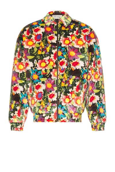 X Fwrd Quilted Floral Velvet Jacket