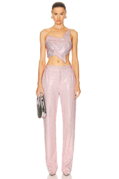 Crystal Embellished Straight Leg Pant