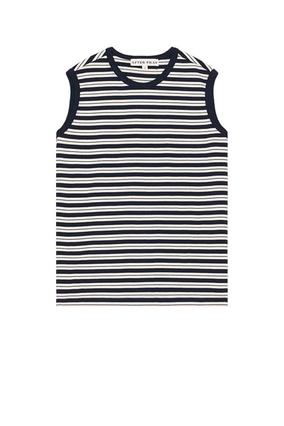 Stripe Sleeveless Tee