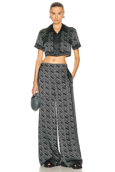 Printed Wide Leg Trouser