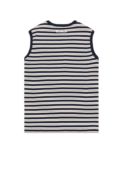 Stripe Sleeveless Tee