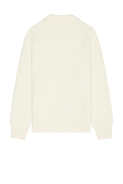 Open Collar Rib Sweater