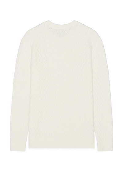 Boucle Half Diamond Crew Sweater