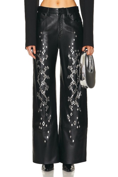 Studded Snakeskin Pant