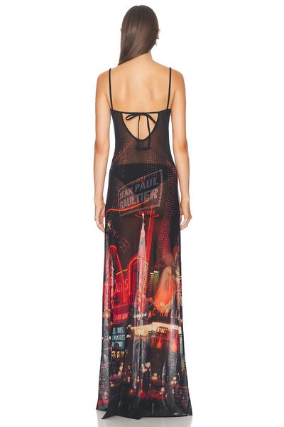 Pigalle Mesh Slip Printed Dress