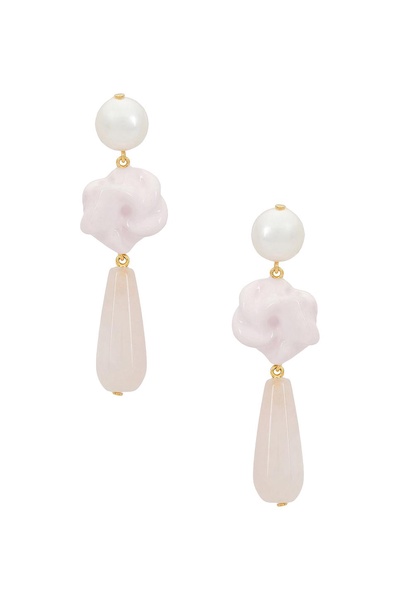 Freshwater Pearl & Rose Quartz Earring