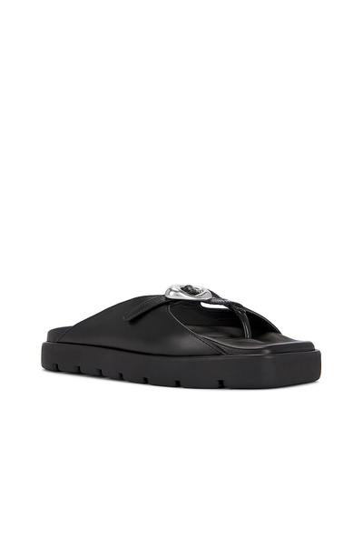 Dome logo-buckle sandals