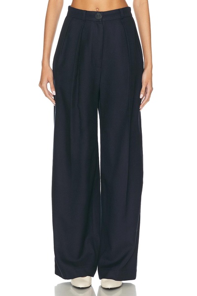 Button Pleated Trouser