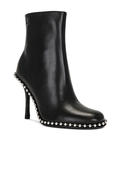 Nova 105 High Heels Ankle Boots In Black Leather